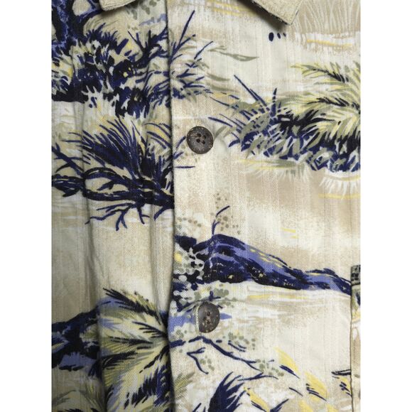 VTG Linguine And Bob Men's SZ L Yellow Hawaiian Floral Tropical Beach Vacation - Picture 5 of 8